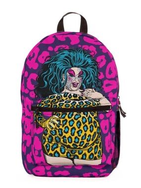 Divine! Pop-Art Drag Queen Bold Pink Leopard Print Backpack